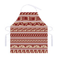 Red And Beige Southwestern Pattern Print Adjustable Apron