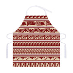 Red And Beige Southwestern Pattern Print Adjustable Apron