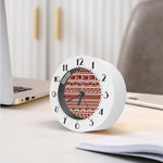 Red And Beige Southwestern Pattern Print Alarm Clock