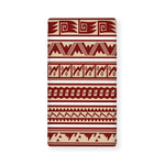Red And Beige Southwestern Pattern Print Baby Crib Sheet