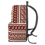 Red And Beige Southwestern Pattern Print Backpack