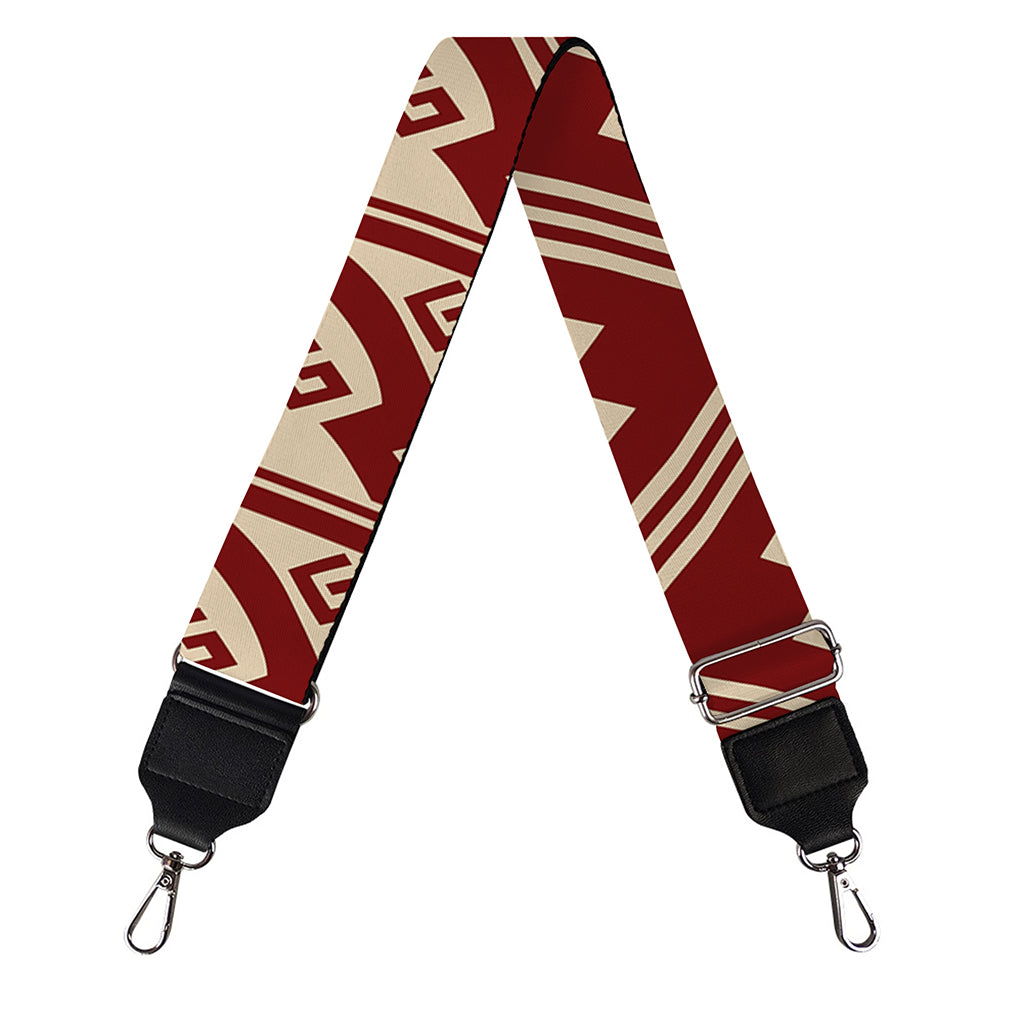 Red And Beige Southwestern Pattern Print Bag Strap