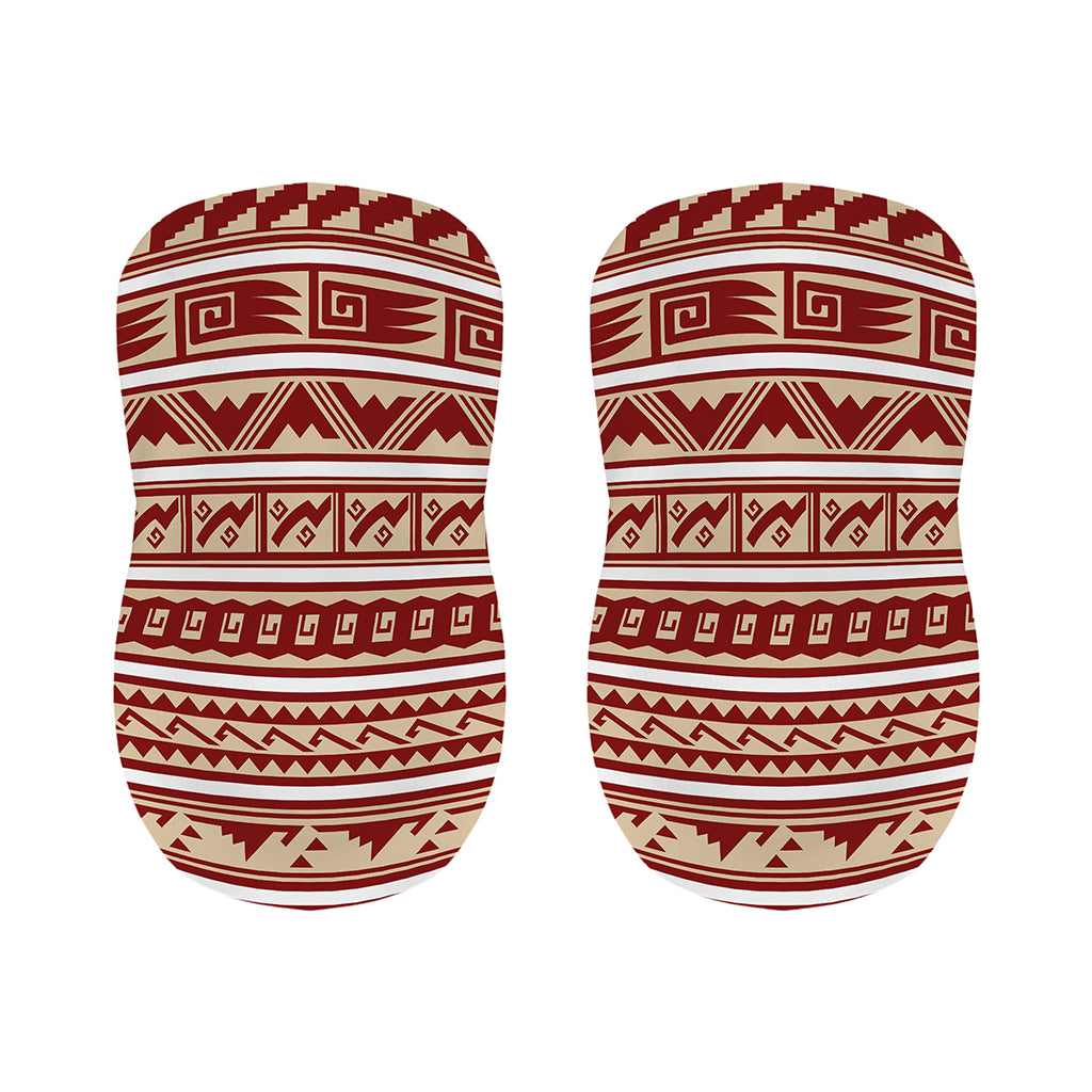 Red And Beige Southwestern Pattern Print Bar Stool Covers