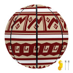 Red And Beige Southwestern Pattern Print Basketball