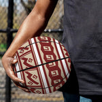 Red And Beige Southwestern Pattern Print Basketball