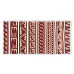 Red And Beige Southwestern Pattern Print Beach Towel