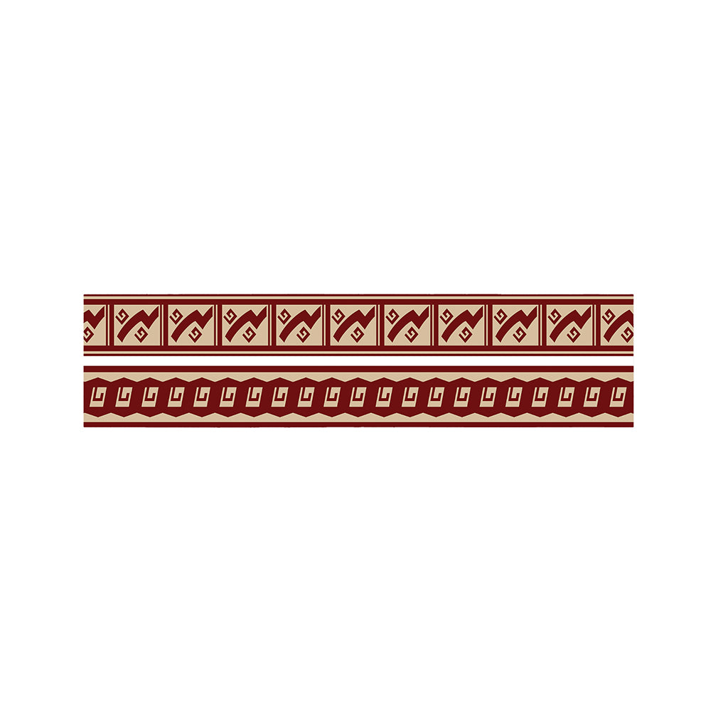 Red And Beige Southwestern Pattern Print Bed Runner