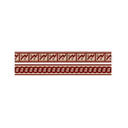 Red And Beige Southwestern Pattern Print Bed Runner