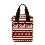 Red And Beige Southwestern Pattern Print Bible Tote Bag