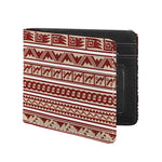 Red And Beige Southwestern Pattern Print Bifold Wallet