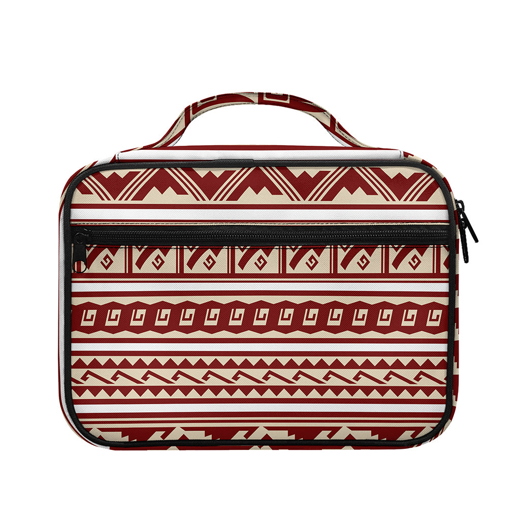 Red And Beige Southwestern Pattern Print Briefcase Bible Bag