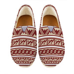Red And Beige Southwestern Pattern Print Casual Shoes