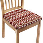 Red And Beige Southwestern Pattern Print Chair Cushion Cover