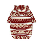 Red And Beige Southwestern Pattern Print Dog Zip Up Hoodie