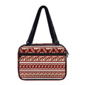 Red And Beige Southwestern Pattern Print Double Strap Bible Bag