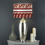 Red And Beige Southwestern Pattern Print Drum Lamp Shade