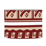 Red And Beige Southwestern Pattern Print Drum Lamp Shade
