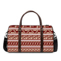 Red And Beige Southwestern Pattern Print Duffel Bag