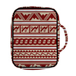 Red And Beige Southwestern Pattern Print Front Pocket Bible Bag
