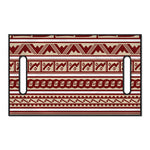 Red And Beige Southwestern Pattern Print Golf Cart Seat Cover