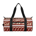 Red And Beige Southwestern Pattern Print Gym Bag
