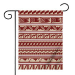 Red And Beige Southwestern Pattern Print House Flag