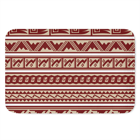Red And Beige Southwestern Pattern Print Indoor Door Mat