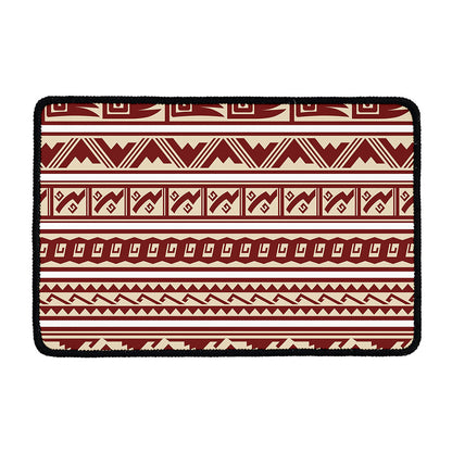 Red And Beige Southwestern Pattern Print Kitchen Mat