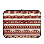 Red And Beige Southwestern Pattern Print Laptop Sleeve