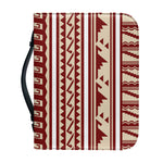 Red And Beige Southwestern Pattern Print Leather Bible Cover