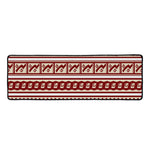 Red And Beige Southwestern Pattern Print Long Kitchen Mat