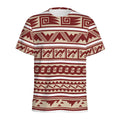 Red And Beige Southwestern Pattern Print Men's Athletic T-Shirt