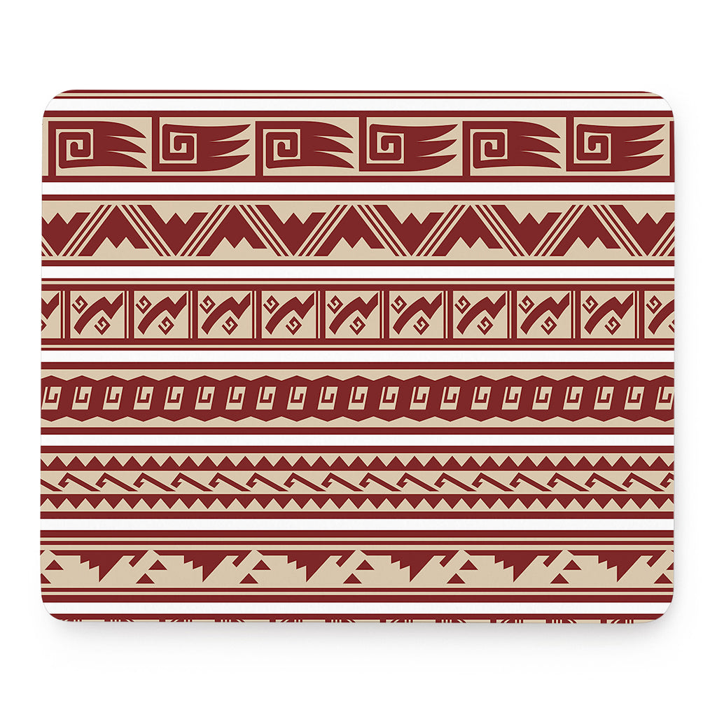 Red And Beige Southwestern Pattern Print Mouse Pad