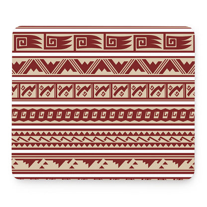 Red And Beige Southwestern Pattern Print Mouse Pad
