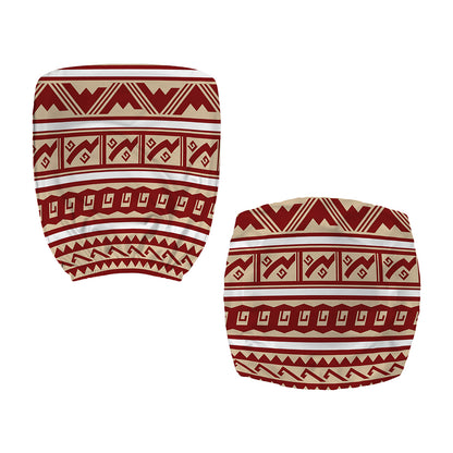 Red And Beige Southwestern Pattern Print Office Chair Cover