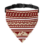 Red And Beige Southwestern Pattern Print Over The Collar Dog Bandana