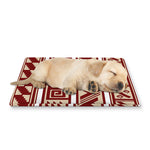 Red And Beige Southwestern Pattern Print Pet Cooling Mat Cover