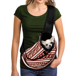 Red And Beige Southwestern Pattern Print Pet Sling Carrier