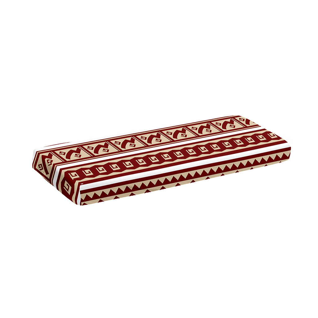 Red And Beige Southwestern Pattern Print Piano Keyboard Cover