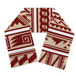 Red And Beige Southwestern Pattern Print Scarf