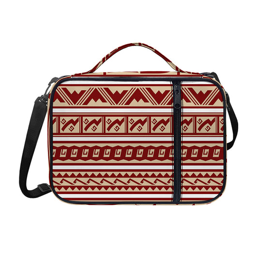 Red And Beige Southwestern Pattern Print Shoulder Strap Bible Bag