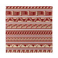Red And Beige Southwestern Pattern Print Silk Bandana