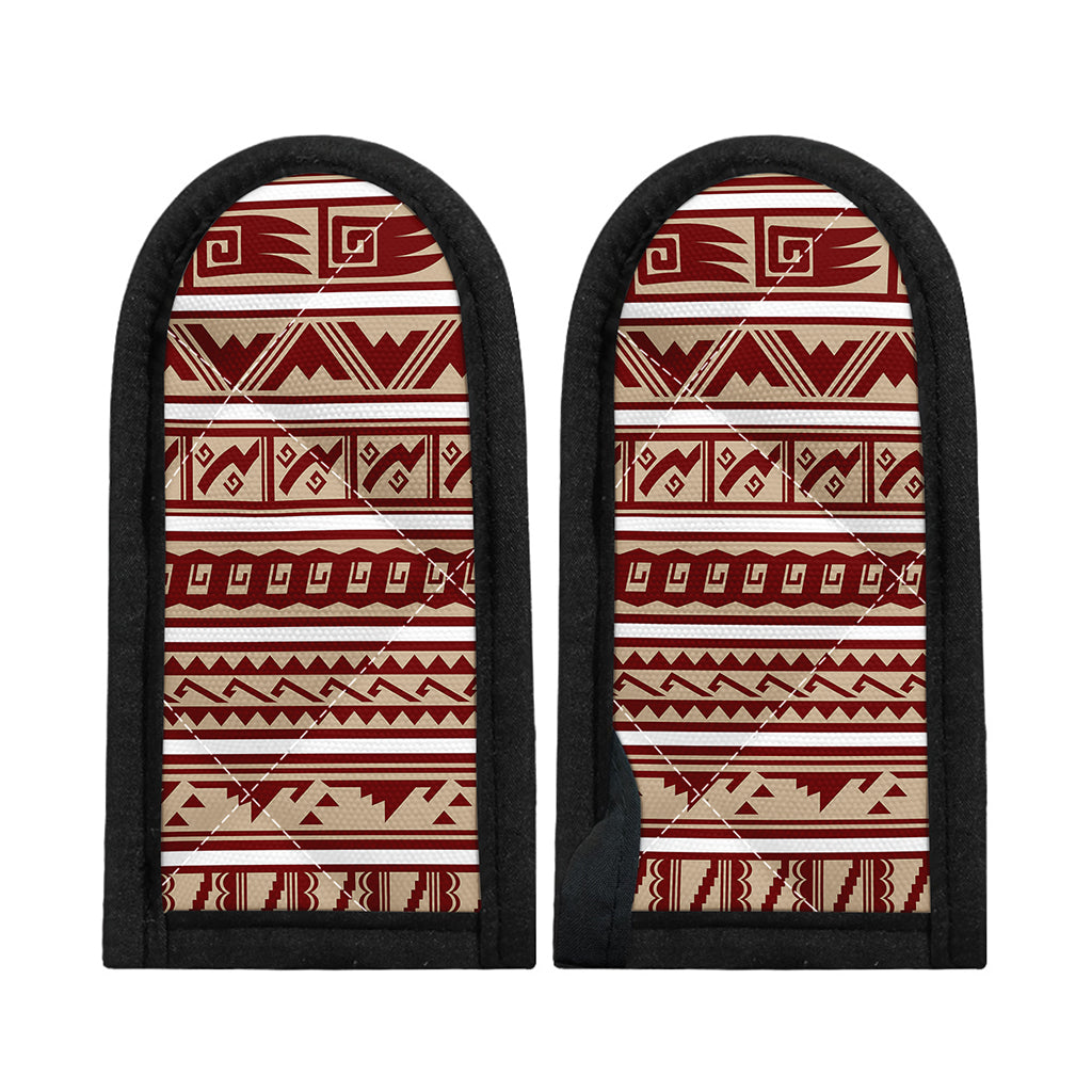Red And Beige Southwestern Pattern Print Skillet Handle Cover