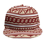 Red And Beige Southwestern Pattern Print Snapback Cap