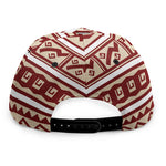 Red And Beige Southwestern Pattern Print Snapback Cap