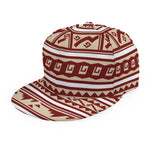 Red And Beige Southwestern Pattern Print Snapback Cap