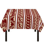 Red And Beige Southwestern Pattern Print Tablecloth