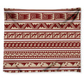 Red And Beige Southwestern Pattern Print Tapestry