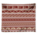 Red And Beige Southwestern Pattern Print Tapestry