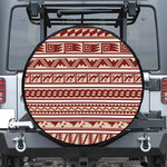 Red And Beige Southwestern Pattern Print Tire Cover